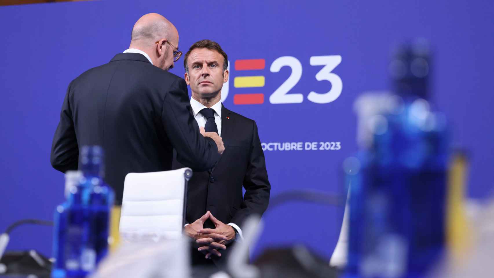 El presidente francés, Emmanuel Macron, durante la cumbre informal de Granada