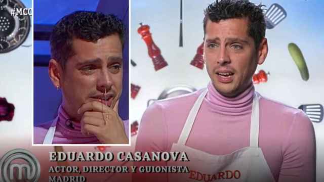 El momentazo de Eduardo Casanova en 'MasterChef Celebrity': Le ha caído el moco en la cabeza al cámara