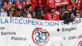 Manifestación sindical celebrada en Madrid en mayo por la recuperación de la semana laboral de 35 horas.