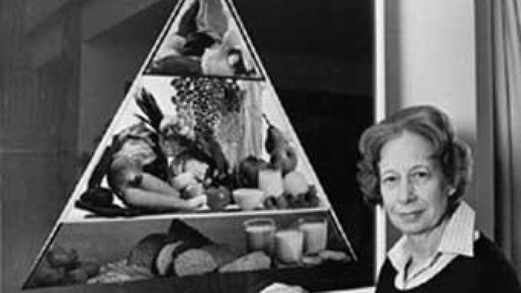 La profesora sueca de economía doméstica y directora de la cocina de prueba de Kooperativa Förbundet, Anna Britt Agnsäter, fue la gran mente detrás de la primera pirámide nutricional.