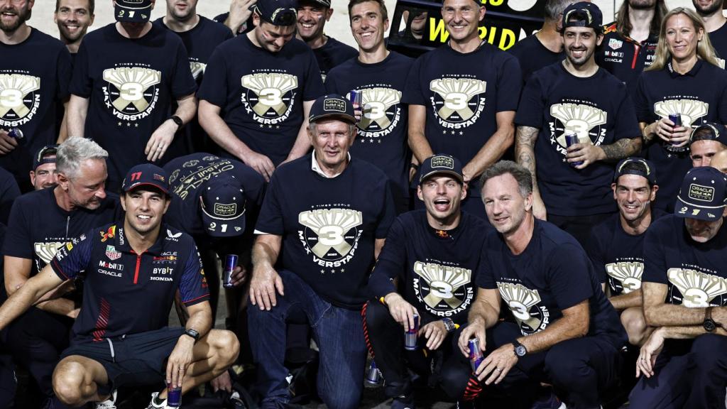 El equipo Red Bull durante el GP de Catar