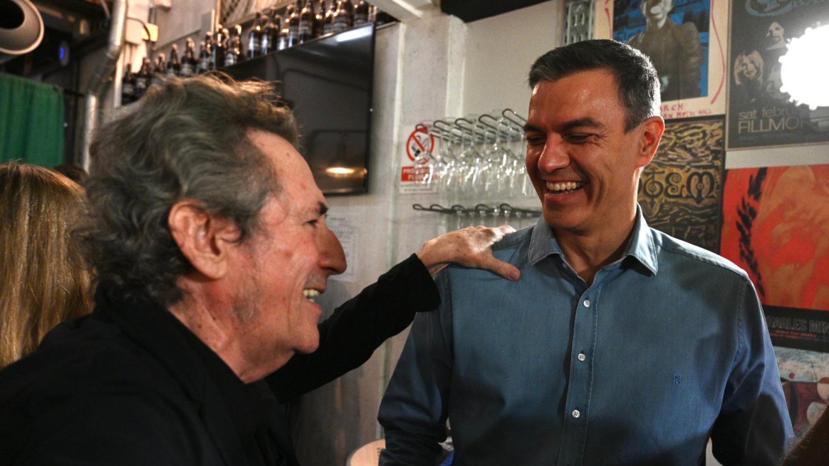 Pedro Sánchez y Miguel Ríos en Lemon Rock Granada.