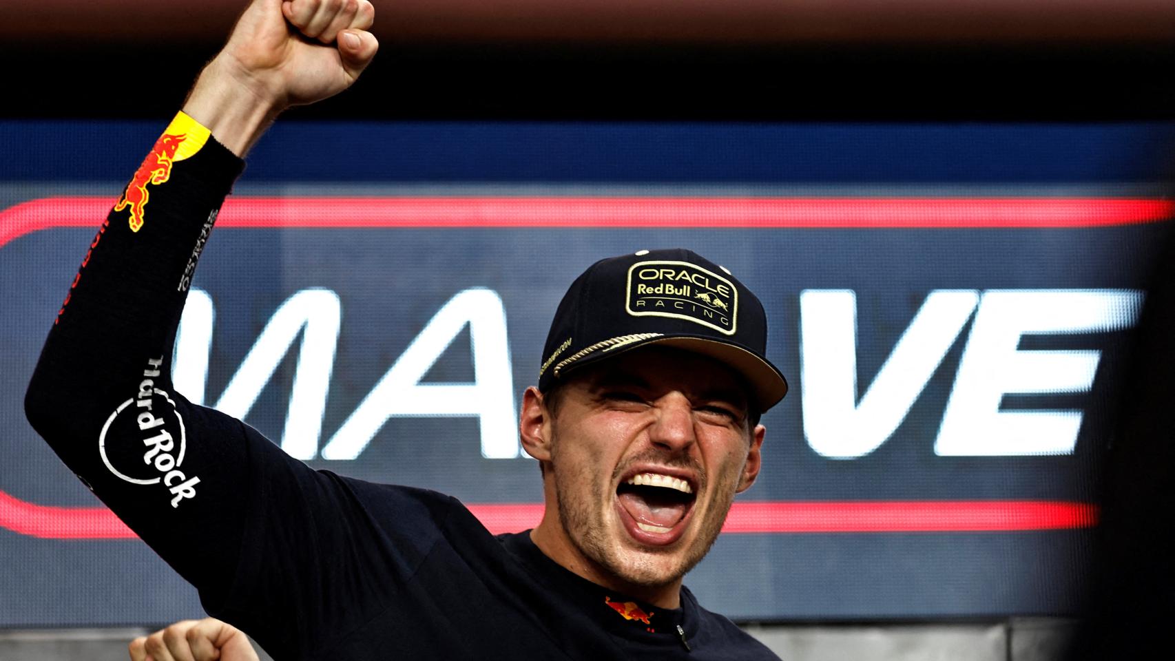 Max Verstappen celebra su tercer título mundial.