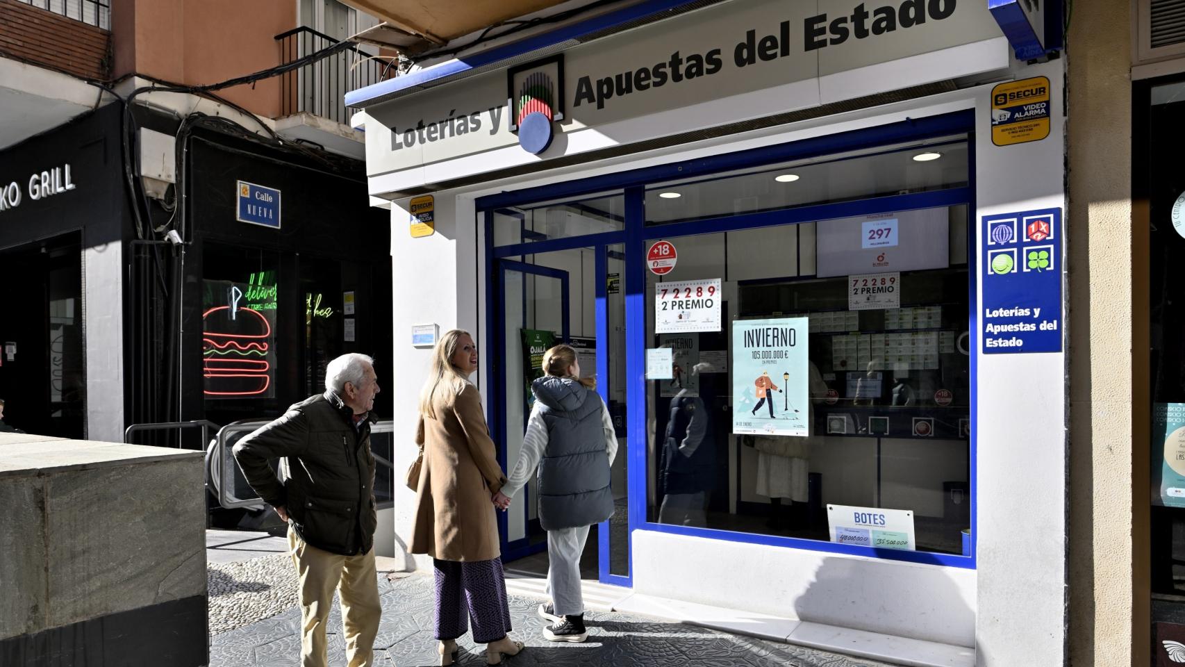 Administración de Loterías ubicada en el número 9 de la calle Virgen de la Capilla 9 de Jaén.