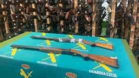 Armas incautadas por la Guardia Civil