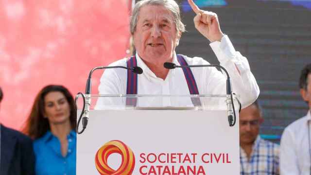 Paco Vázquez, exalcalde socialista de La Coruña, durante su intervención en el acto de Sociedad Civil Catalana.
