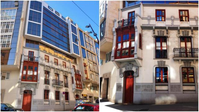 La casa Sueiras en la calle Orillamar de A Coruña