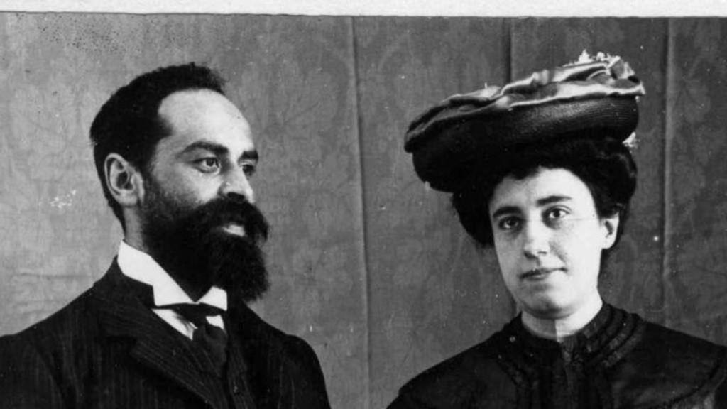 Manuel Gómez-Moreno y Elena Rodríguez Bolívar fotografiados en 1904 durante su segunda estancia en Zamora
