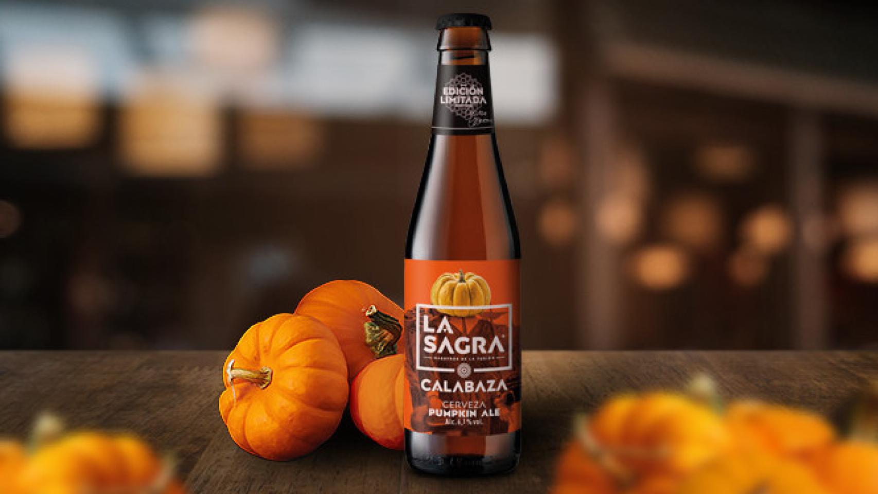 Cerveza LA SAGRA de calabaza.