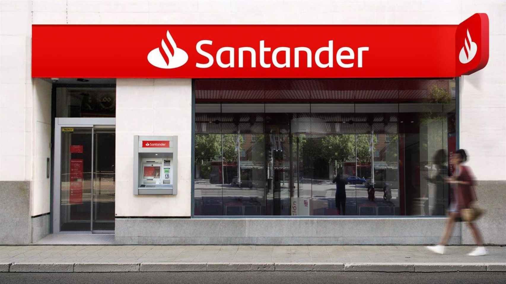 Imagen de archivo de una oficina del banco Santander.