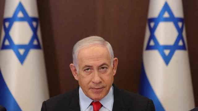 En primer ministro israelí, Benjamín Netanyahu, en la reunión semanal de su gabinete de ministros.