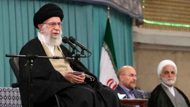 Alí Jamenei en la Islamic Unity Conference en Teherán.
