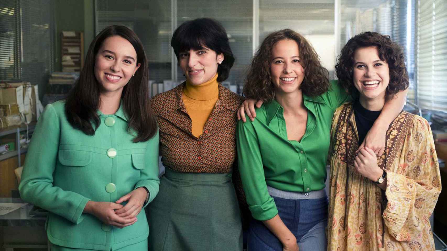 Paula Usero, Almudena Pascual, Irene Escolar y Elisabet Casanovas en 'Las abogadas' (RTVE).