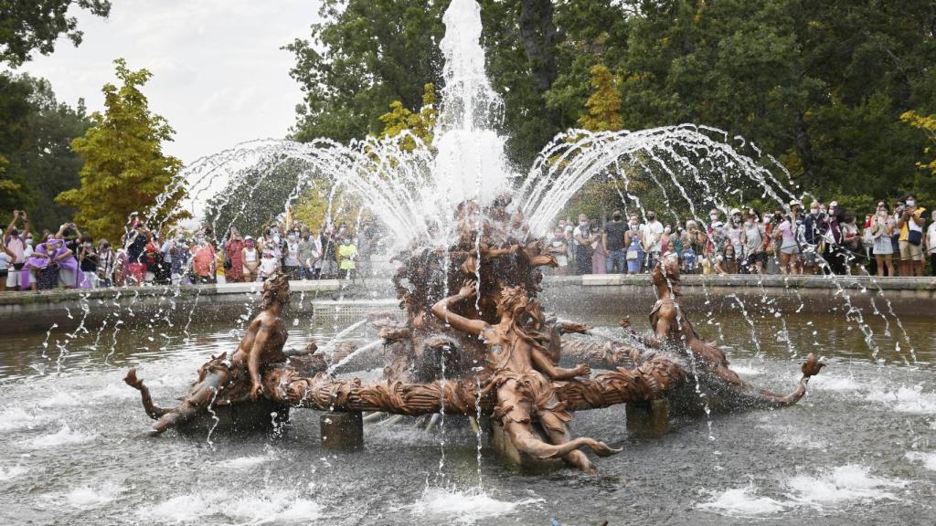 Una de las fuentes de La Granja de San Ildefonso