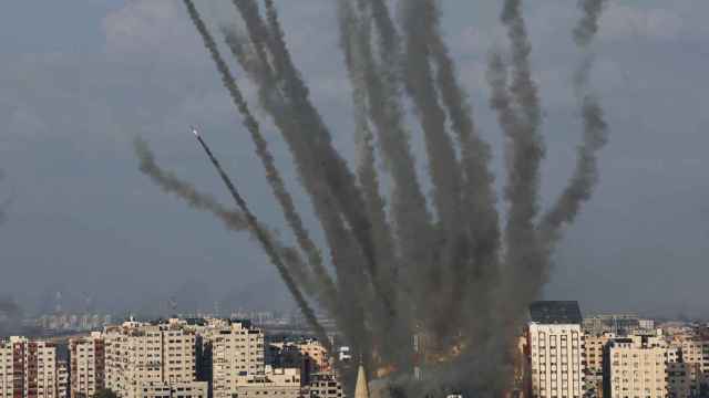 Misiles lanzados desde Gaza hacia Israel.