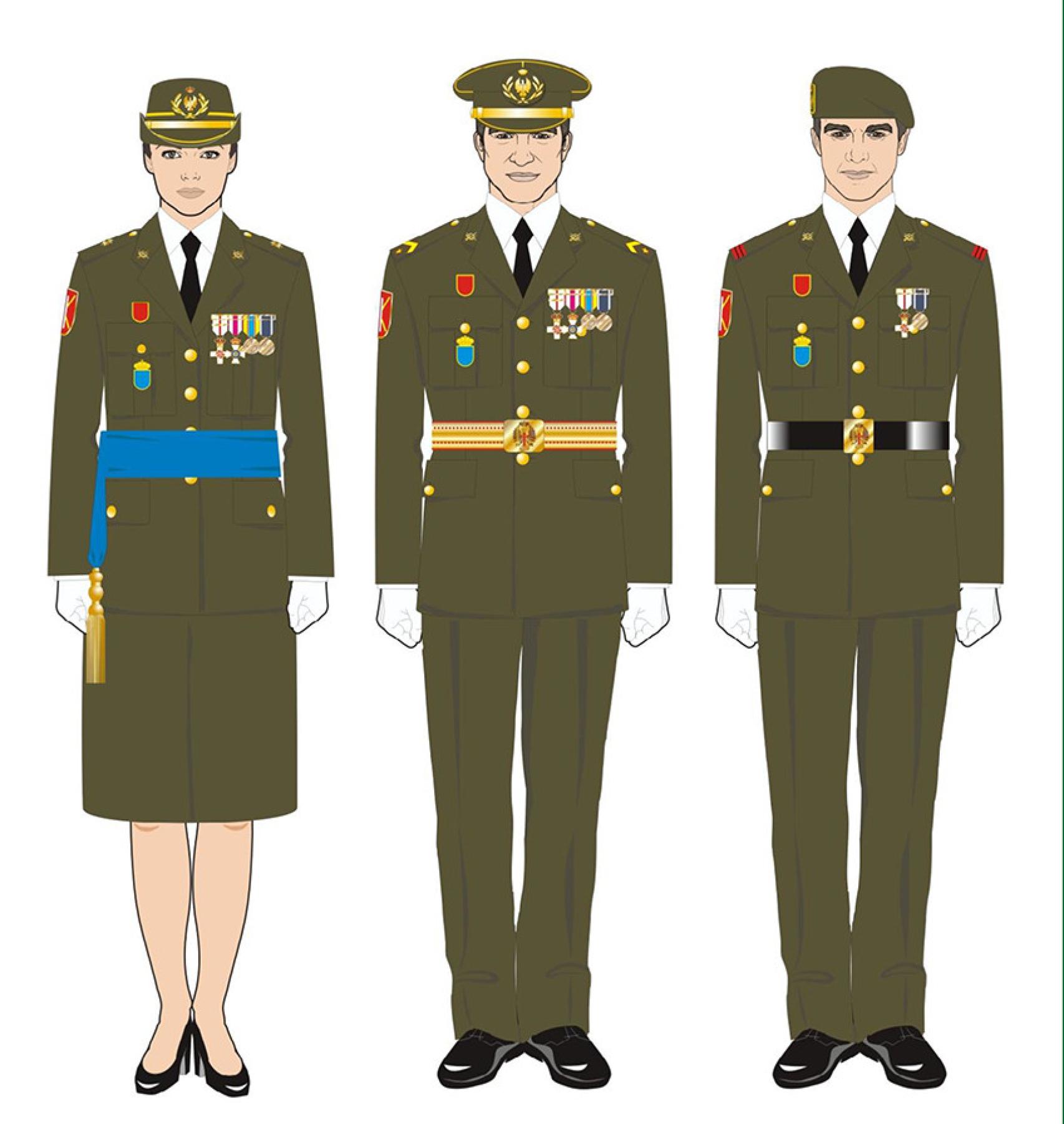 Los uniformes de gala del Ejército de Tierra.