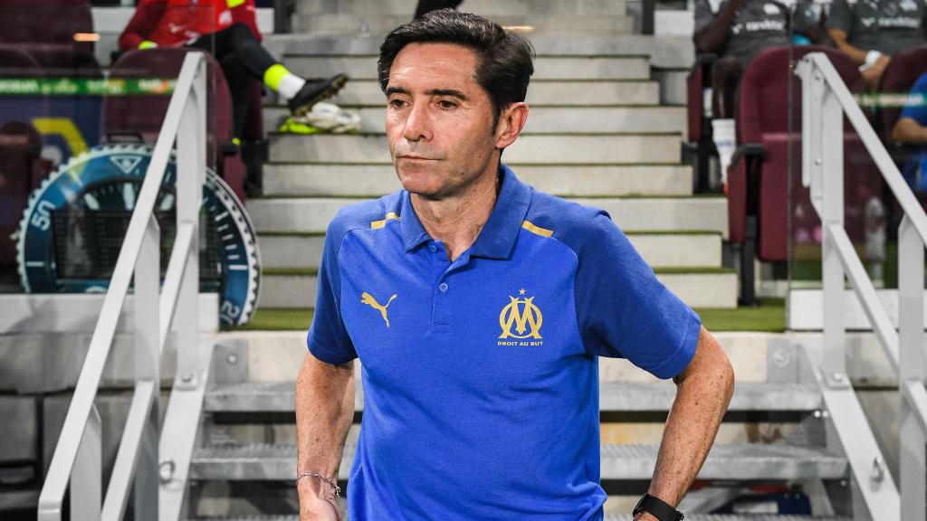 Marcelino, durante un partido con el Marsella