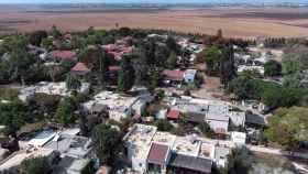 Imagen aérea de uno de los kibutz atacados.
