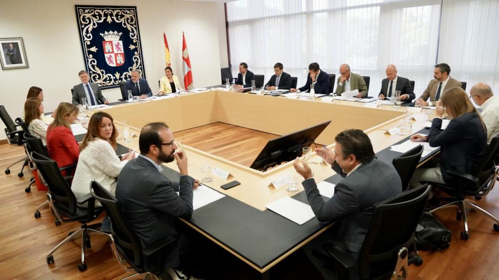 Imagen de la Junta de Portavoces de las Cortes celebrada este miércoles.