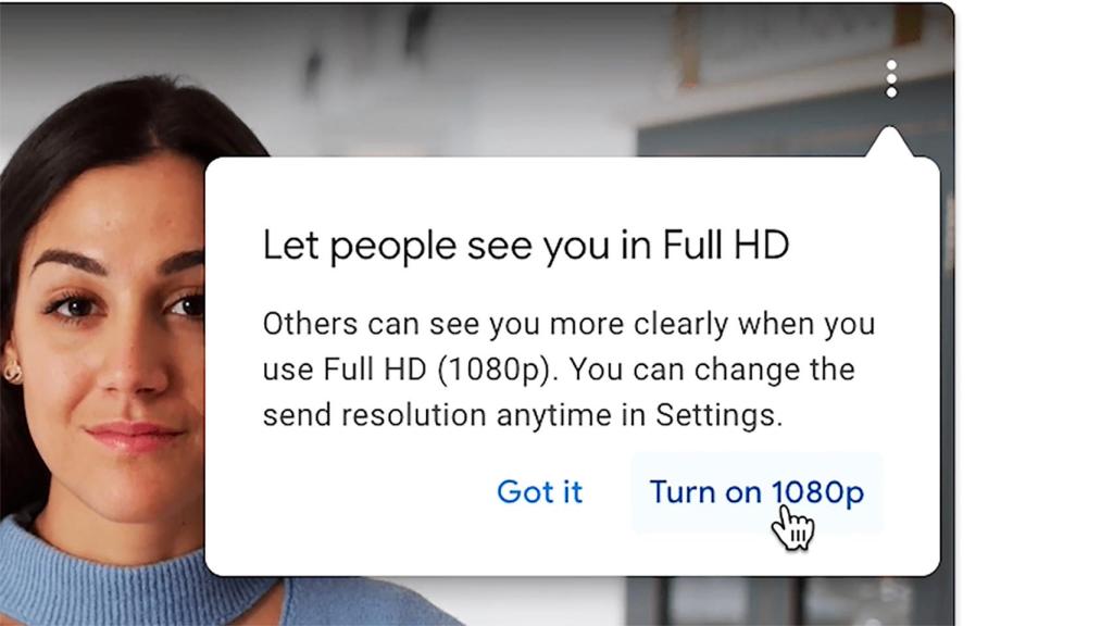 Google Meet a 1080p en versión web