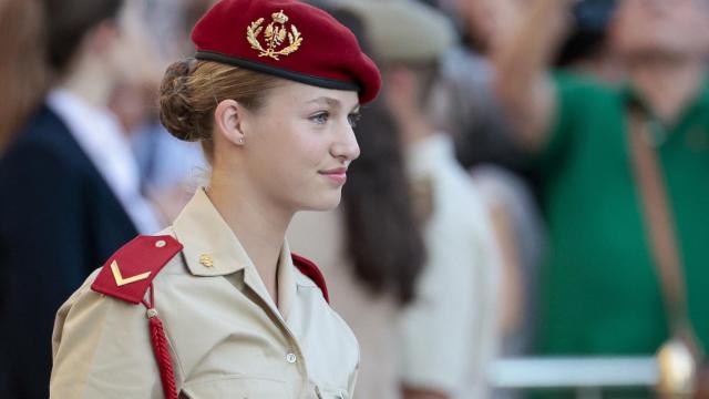 La Princesa, en la jura de bandera.