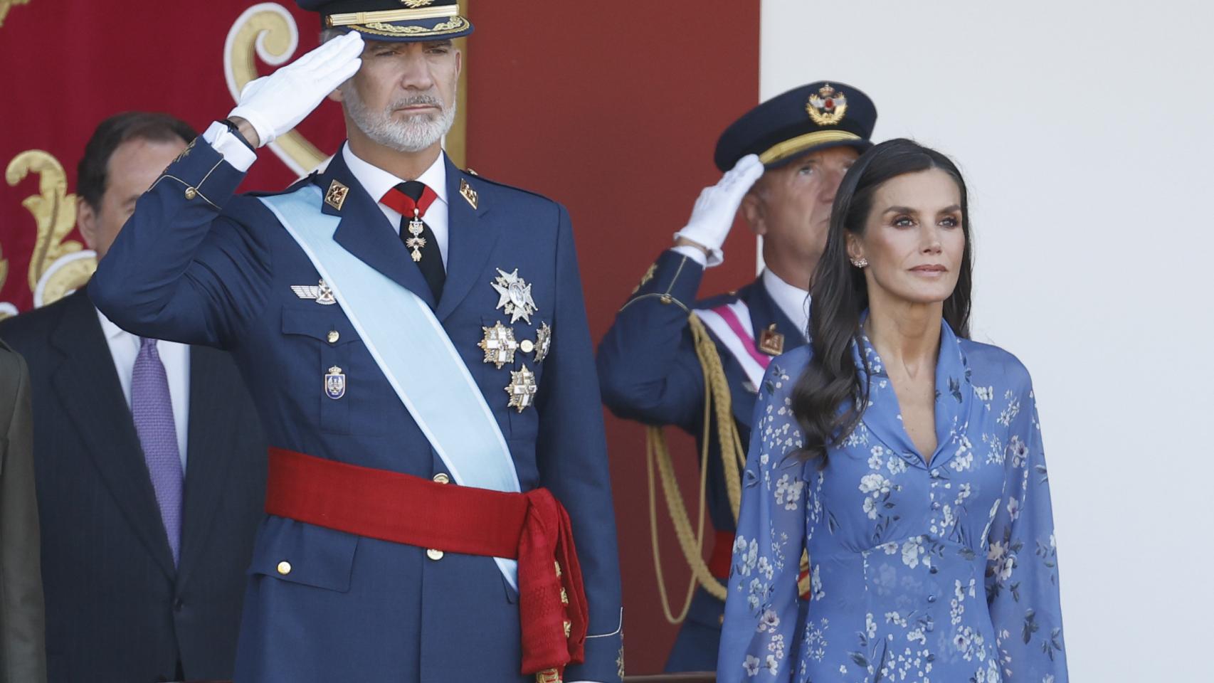 La Reina, en el palco de autoridades con Felipe VI.