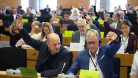 El comité de Medio Ambiente de la Eurocámara, durante la votación de la norma 'Euro 7' este jueves en Bruselas