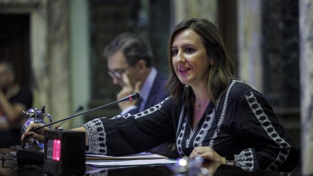 La alcaldesa de Valencia, María José Catalá, en el último pleno del Ayuntamiento