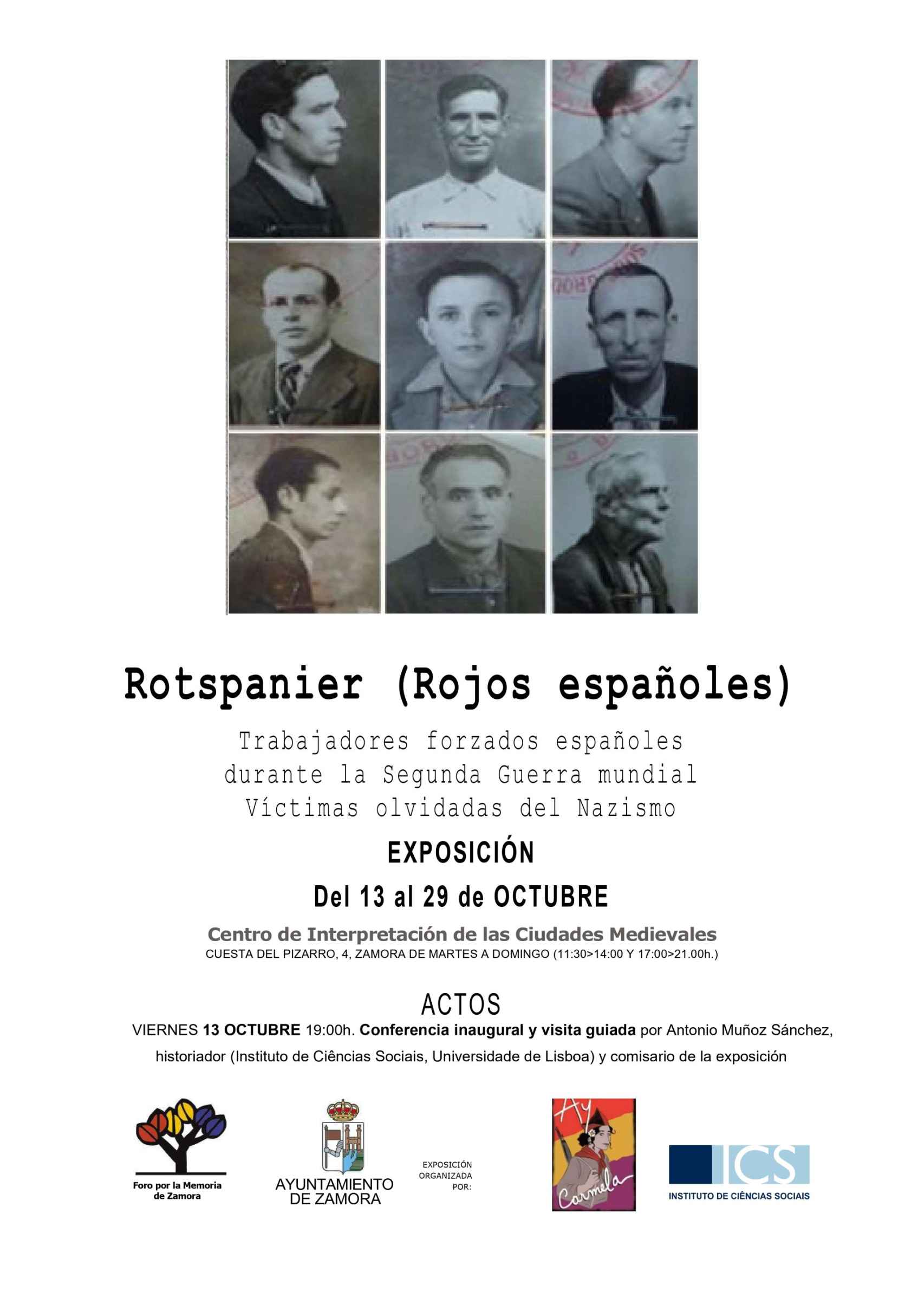 Cartel de 'Rotspainer. Españoles Rojos' en Zamora
