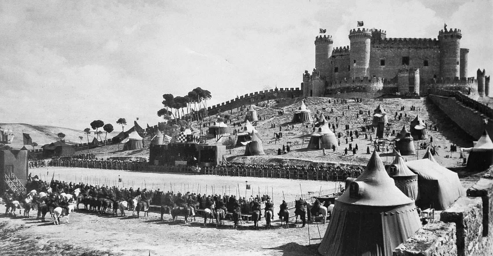 El castillo de Belmonte en 'El Cid', protagonizado por Charlton Heston. 1961