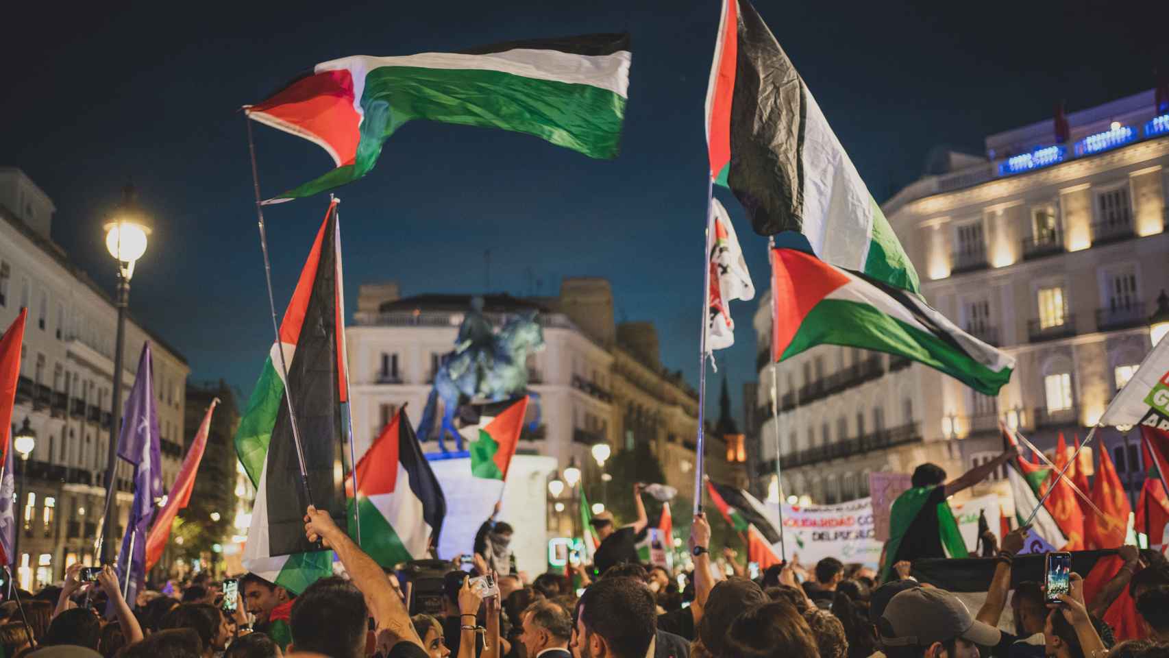 Manifestación de apoyo al pueblo palestino esta semana en Madrid