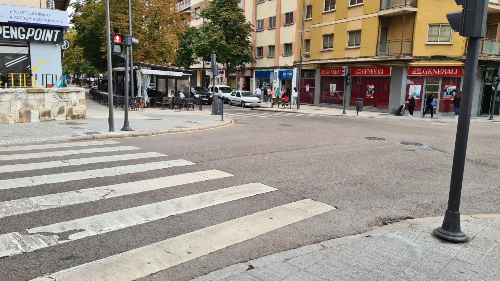 Imagen del cruce que cerrará al tráfico en Zamora