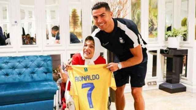 Cristiano Ronaldo, junto a Fátima Hamami.