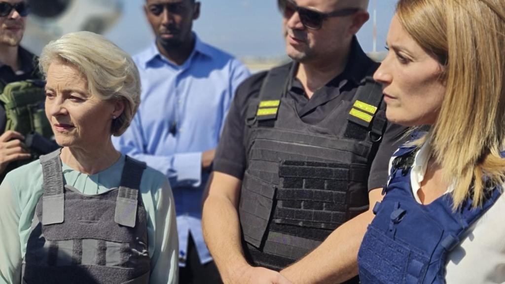 Ursula von der Leyen y Roberta Metsola han visitado este viernes Israel para trasladar su solidaridad tras los atentados de Hamás