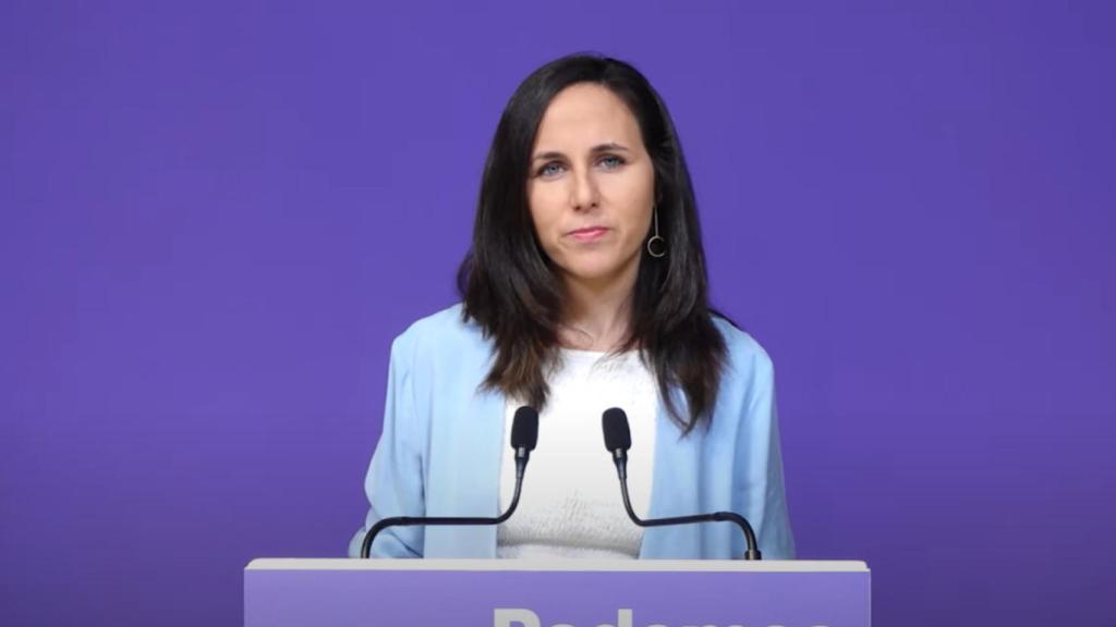 La secretaria general de Podemos y ministra de Derechos Sociales en funciones, Ione Belarra.