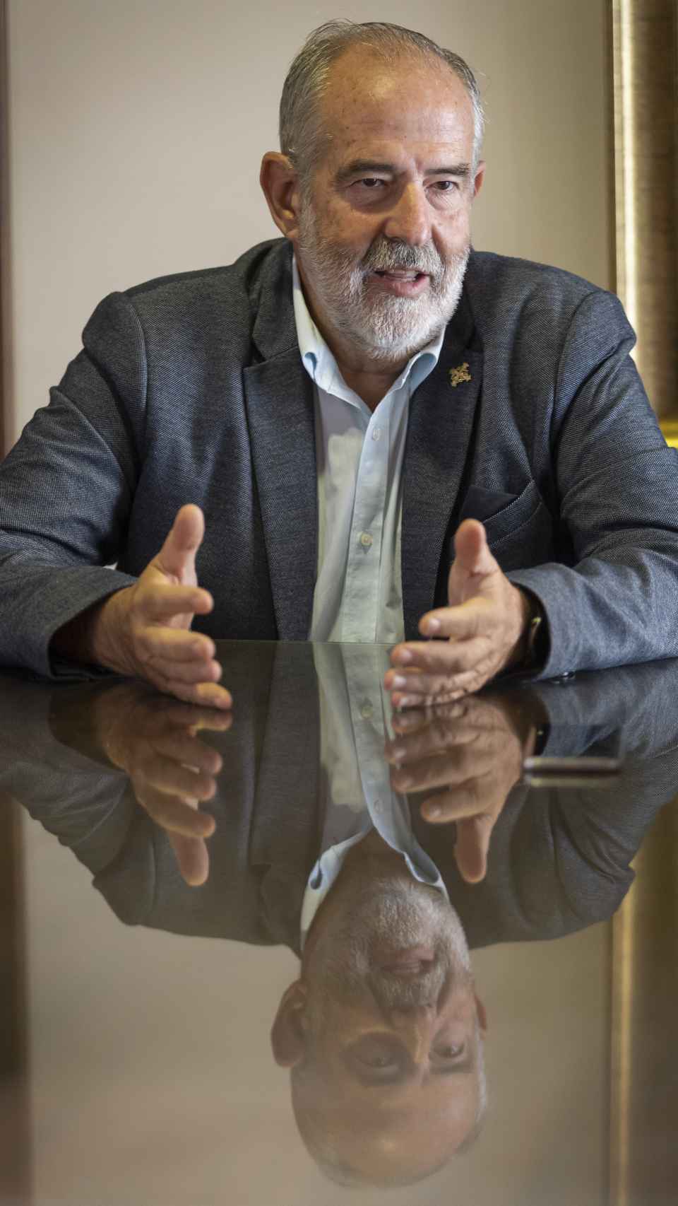 José Carlos Garín, durante un momento de la entrevista.