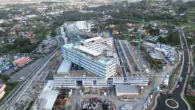 Obras en el hospital Novo Montecelo de Pontevedra, en octubre de 2023.