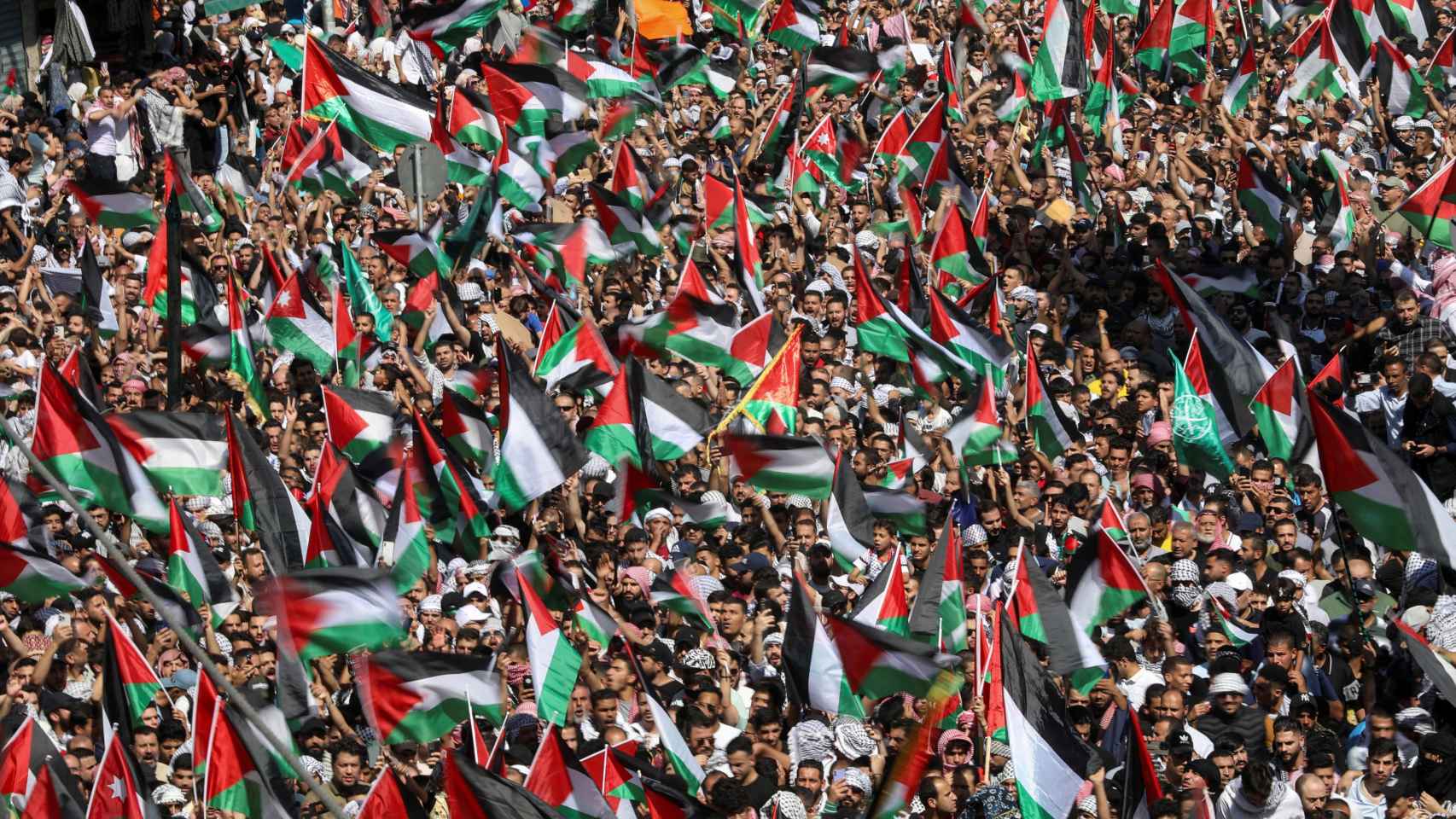Protestas en Jordania a favor de Palestina.