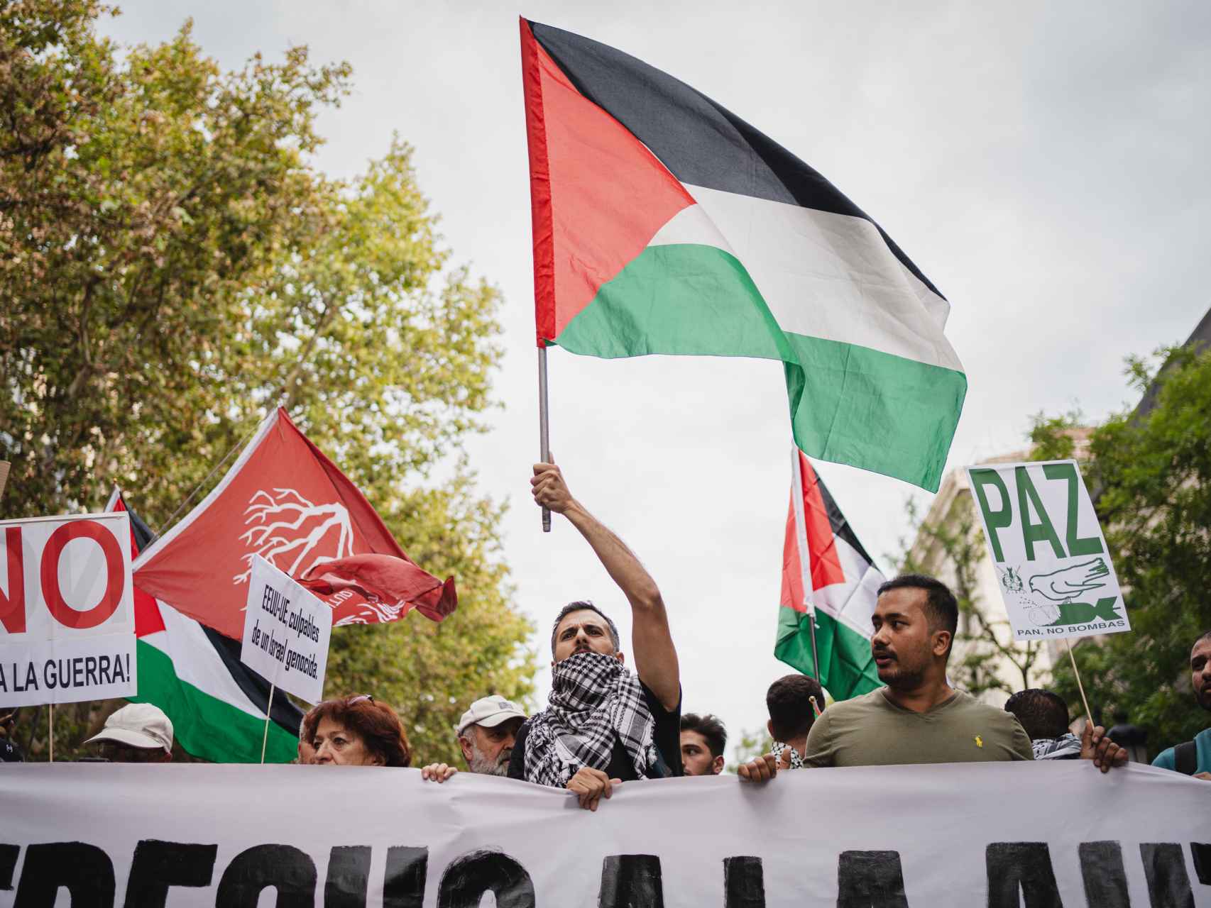 Las imagenes de la manifestación de Madrid en apoyo al pueblo palestino