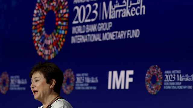 La directora gerente del FMI, Kristalina Georgieva, durante el encuentro mantenido en Marruecos la semana pasada.