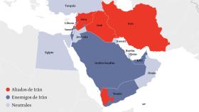 Mapa de la situación estratégica de la guerra de Israel. Fuente: The Middle East’S New Battle Lines.