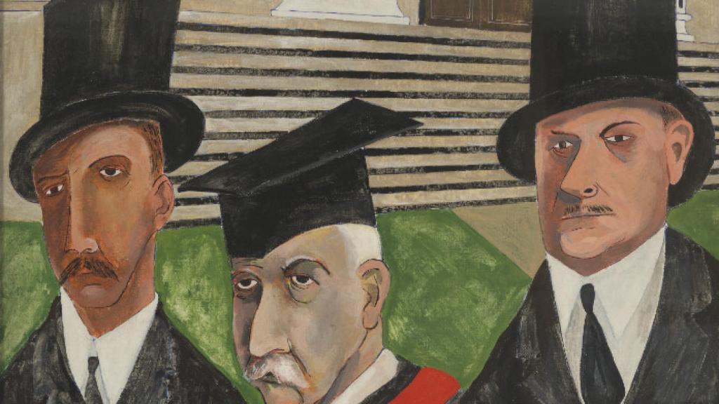 'La pasión de Sacco y Vanzetti' (detalle), 1931-1932. Whitney Museum of American Art © Estate of Ben Shahn / VEGAP, Madrid, 2023