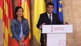 Ruth Merino, 'consellera' de Hacienda; y Carlos Mazón, presidente de la Generalitat Valenciana. EE