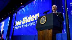 Joe Biden, presidente de EEUU,  en un acto de la Campaña de Derechos Humanos, en Washington.