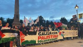 Concentración en apoyo al pueblo palestino en A Coruña