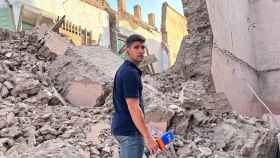 Alberto Catalán, cubriendo el terremoto de Marruecos hace unas semanas