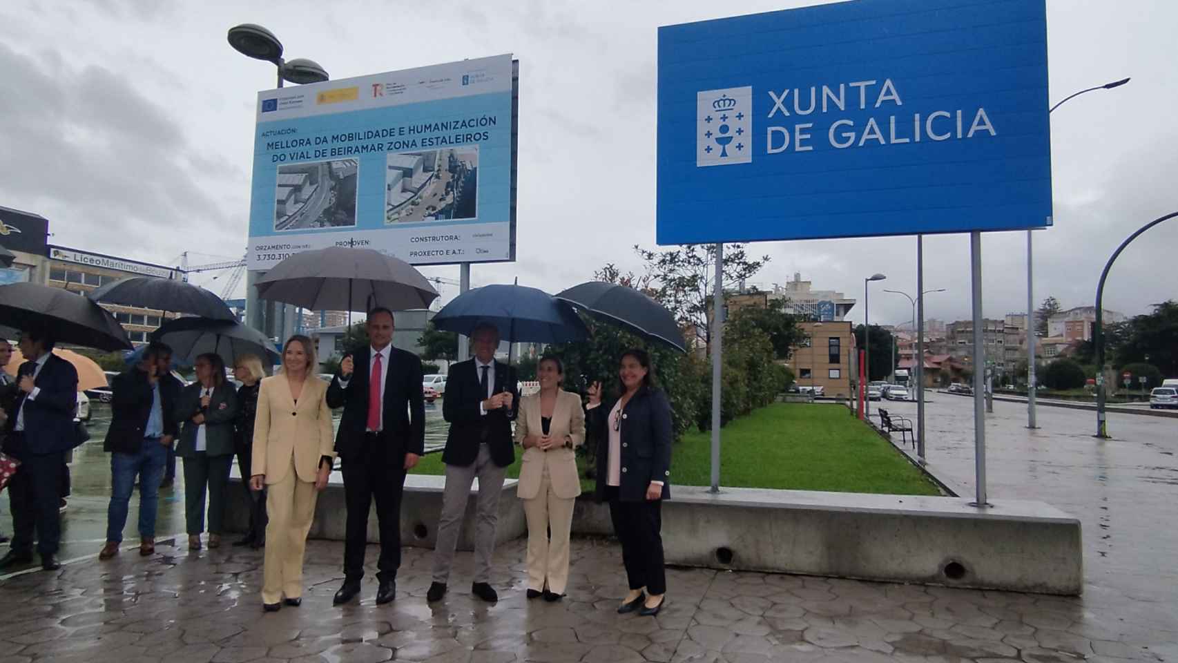 Inauguración de las obras del segundo tramo del carril ciclo peatonal entre Beiramar y Bouzas.