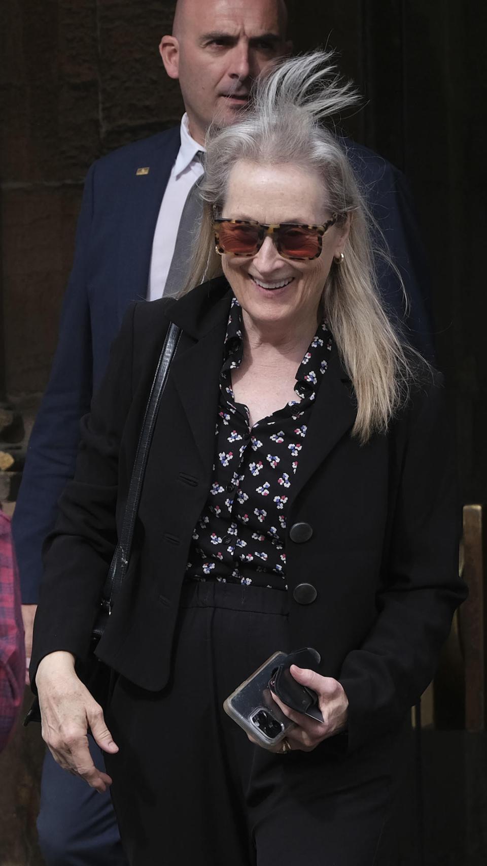 Meryl Streep en su llegada a Oviedo.