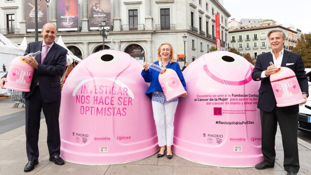 Ecovidrio presenta la novena edición de 'Recicla vidrio por ellas' en Madrid.