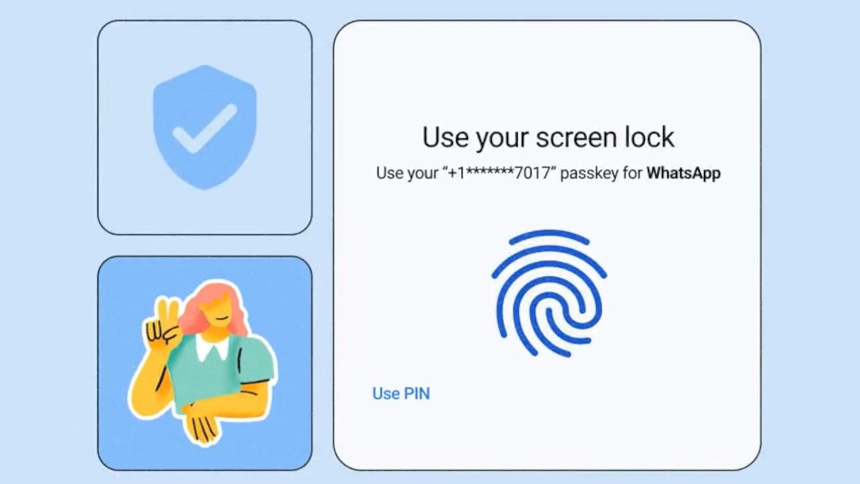 WhatsApp permite crear una 'passkey' usando nuestra huella dactilar